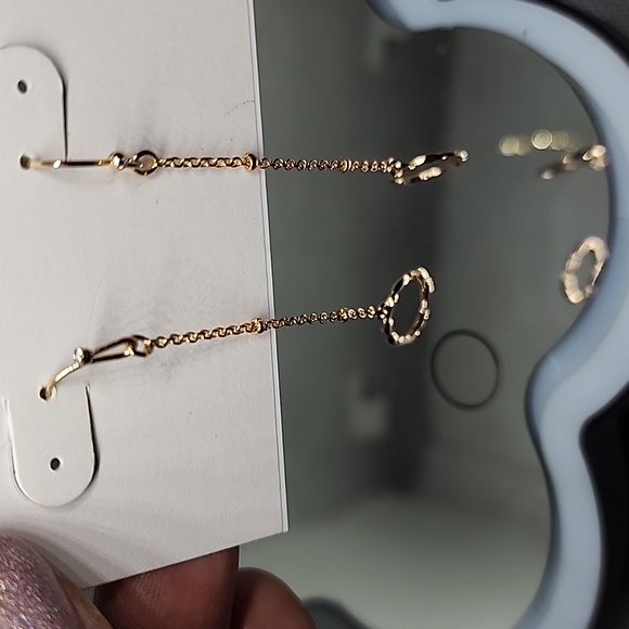 LAUREN CONRAD GOLD TONE DROP CHAIN EARRINGS - Picture 5 of 5